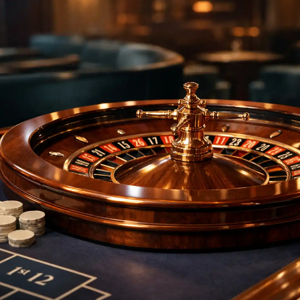 Koło ruletki na eleganckim stole w casino na statku wycieczkowym